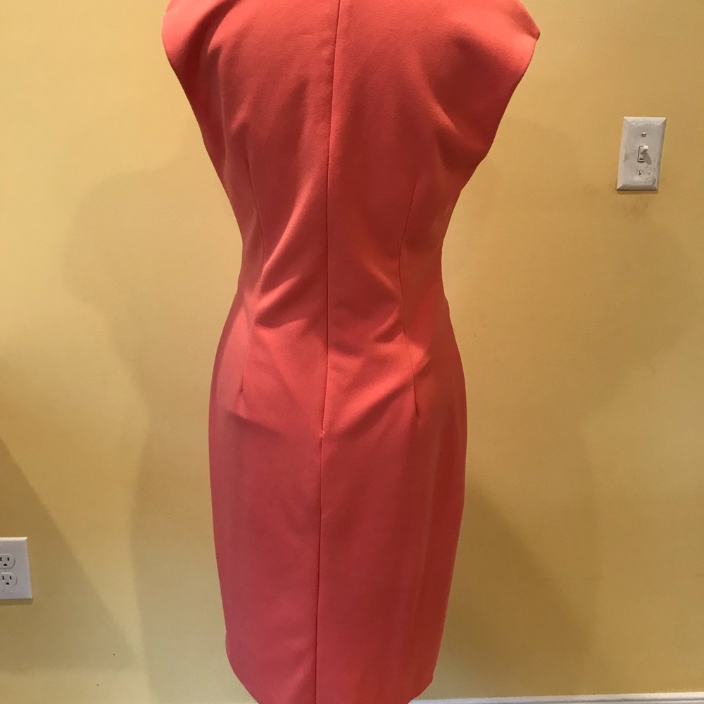 Women’s dress New York & Co dress coral small GUC sleeveless - Picture 4 of 8